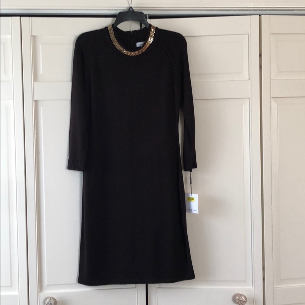 Black sweater Calvin Klein Dress